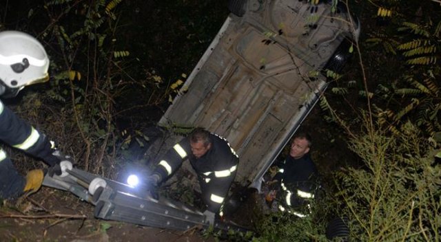 Ordu'da otomobil dereye düştü: 2 yaralı