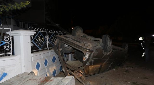 Servis otobüsü ile otomobil çarpıştı: 1 ölü