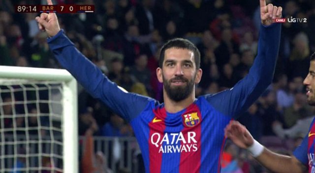 Barcelona Hercules maçında Arda Turan'dan 3 gol 1 asistlik performans