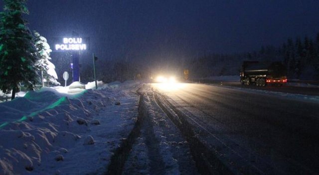 Bolu Dağı kar yağışına teslim Bolu Dağı kar yağışına teslim