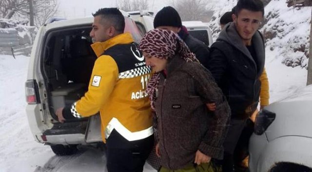 Doğum sancısı çeken kadına 17 saatte ulaşıldı