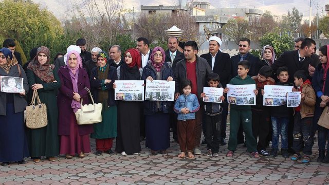 Halepçe&#039;de Halep&#039;e destek gösterisi