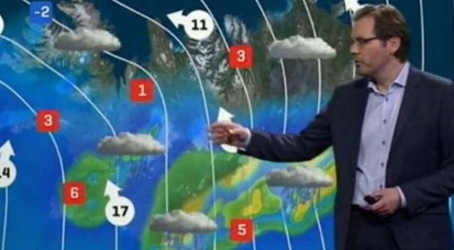 İzlandalıları isyan ettiren hava durumu sunucusu İzlandalıları isyan ettiren hava durumu sunucusu