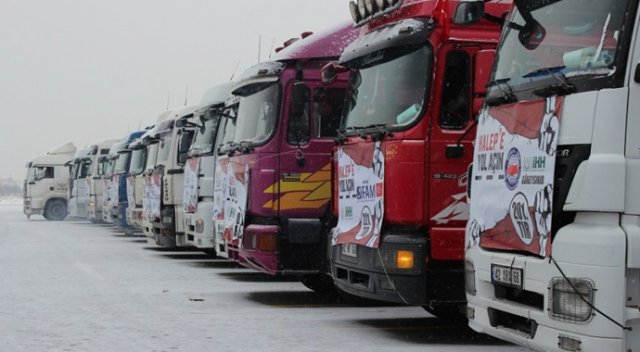 Konya’dan Halep’e 60 yardım TIR'ı yola çıktı Konya’dan Halep’e 60 yardım TIR'ı yola çıktı