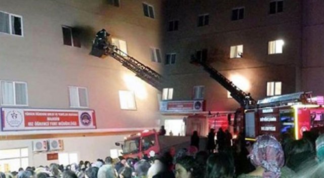 Mardin Kız Yurdu'nda yangın paniği