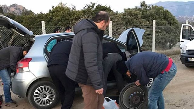 Polisler nefes kesen takip sonucu şüpheli aracı yakaladı