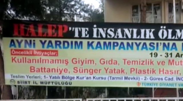 Siirt'te 'Halep' için yardım kampanyası Siirt'te 'Halep' için yardım kampanyası