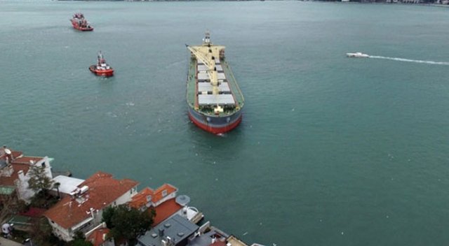 Yeniköy açıklarında karaya oturan gemi kurtarıldı