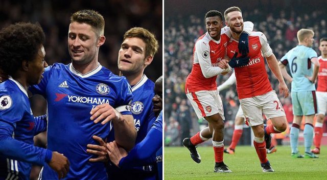 Chelsea ve Arsenal avantajı kaçırmadı