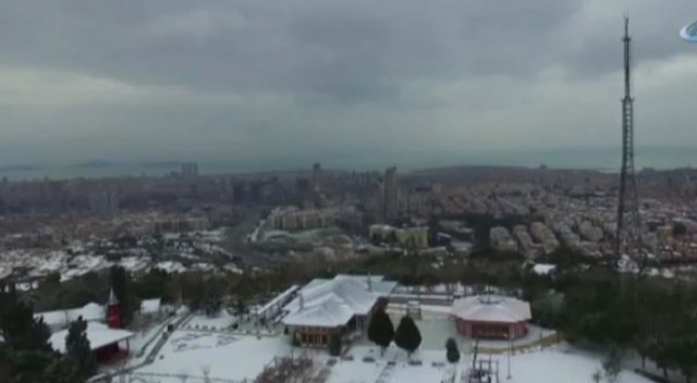 İstanbul’da kar havadan görüntülendi İstanbul’da kar havadan görüntülendi