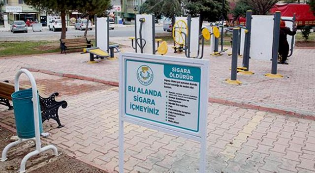 Şanlıurfa'da parklarda sigara içmeyin uyarısı