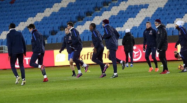Trabzonspor yeni statta ilk antrenmanını yaptı