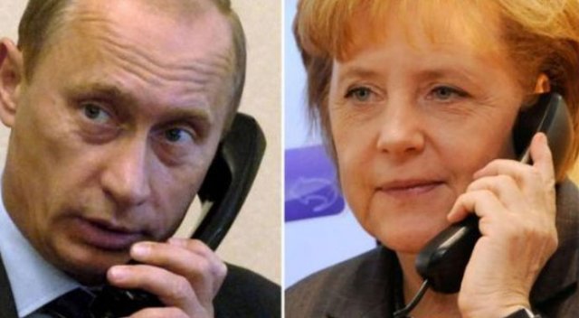 Kremlin: Putin ile Merkel telefon görüşmesi yaptı