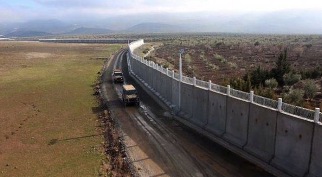 Suriye sınırının 367 kilometresine duvar örüldü Suriye sınırının 367 kilometresine duvar örüldü