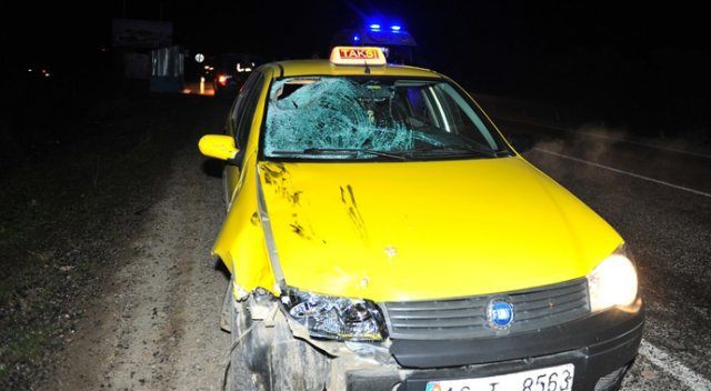 Taksinin çarptığı yaya öldü