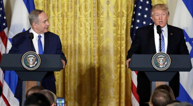 Trump Netanyahu ile ilk kez bir arada