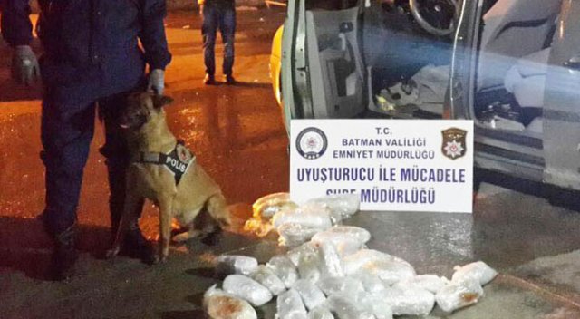 Yakıt deposundan 13 kilo esrar çıktı
