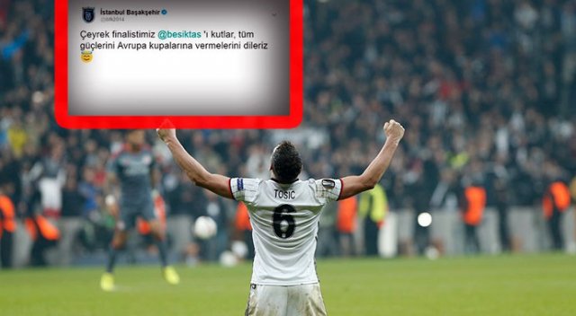 Başakşehir'den esprili tebrik Başakşehir'den esprili tebrik