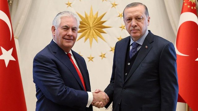 Erdoğan ile Tillerson terörle mücadeleyi görüştü Erdoğan ile Tillerson terörle mücadeleyi görüştü