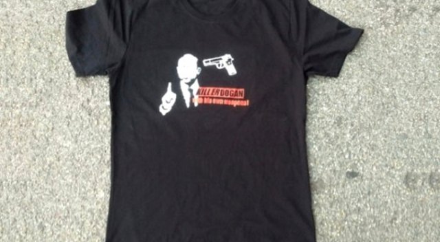 İsviçre&#039;de teröristlerin açtığı &quot;Erdoğan&#039;ı öldür&quot; afişi t-shirtlere basıldı