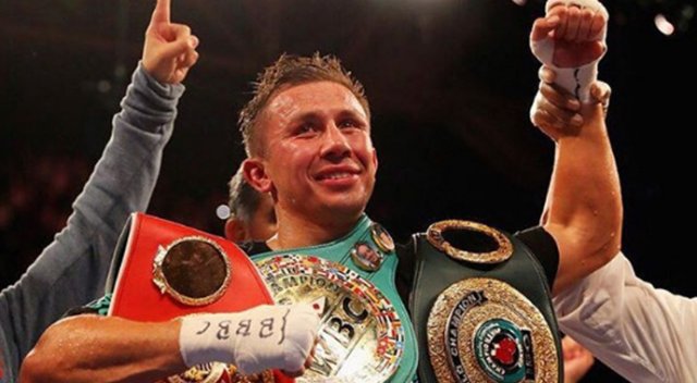Kazak şampiyon Gennady Golovkin unvanlarını korudu Kazak şampiyon Gennady Golovkin unvanlarını korudu