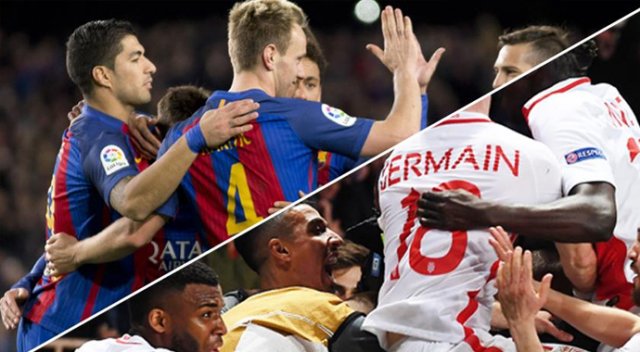 Şampiyonlar Ligi'ne Barcelona ve Monaco damgasını vurdu Şampiyonlar Ligi'ne Barcelona ve Monaco damgasını vurdu
