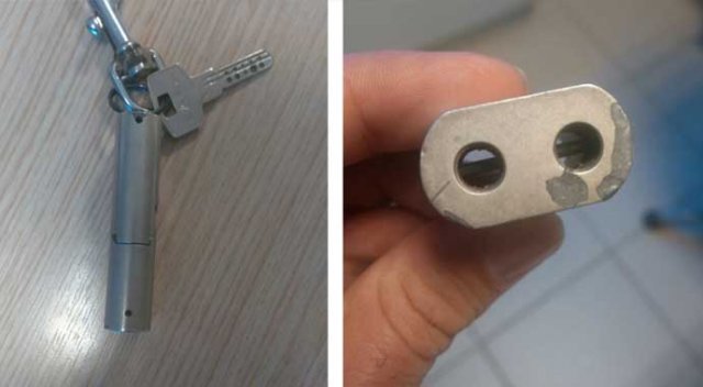 Anahtarlık şeklinde silahla adliyeye girerken yakalandı