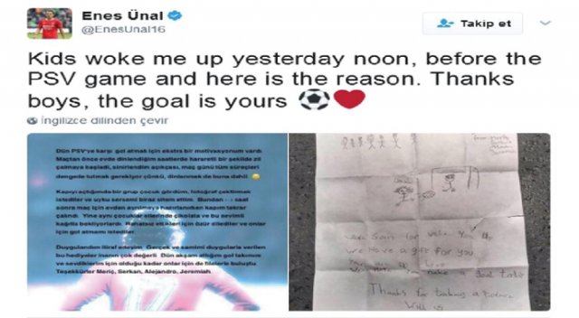 Enes Ünal’dan duygulandıran paylaşım