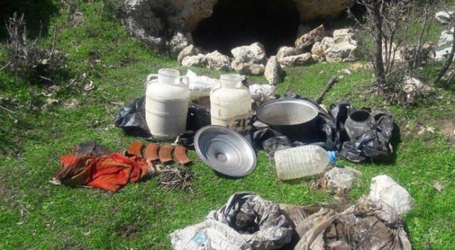 PKK sığınağında 60 kilogram amonyum nitrat ele geçirildi