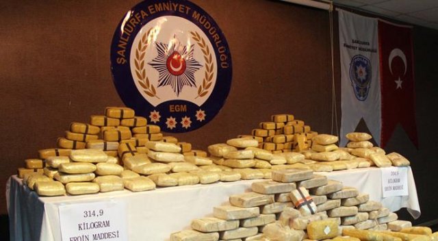 Şanlıurfa'da 315 kilo eroin ele geçirildi Şanlıurfa'da 315 kilo eroin ele geçirildi