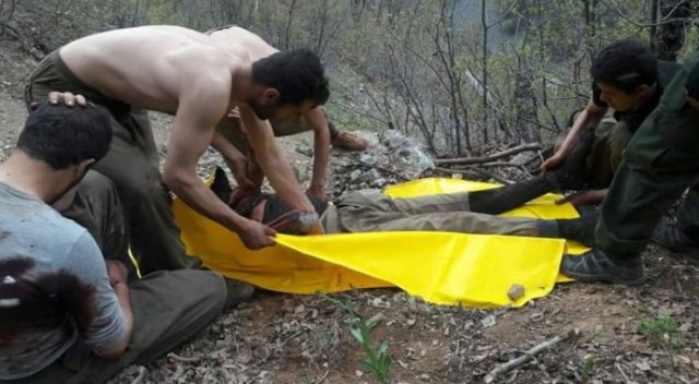 Teröristler cesetleri topladı Teröristler cesetleri topladı