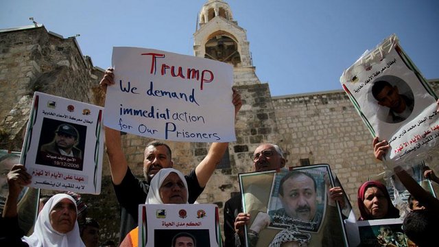 Açlık grevindeki Filistinliler için Trump'a çağrı Açlık grevindeki Filistinliler için Trump'a çağrı