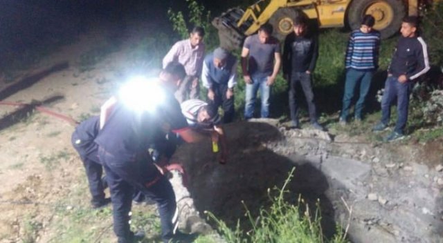 Kuyuya düşen inek için itfaiye seferber oldu