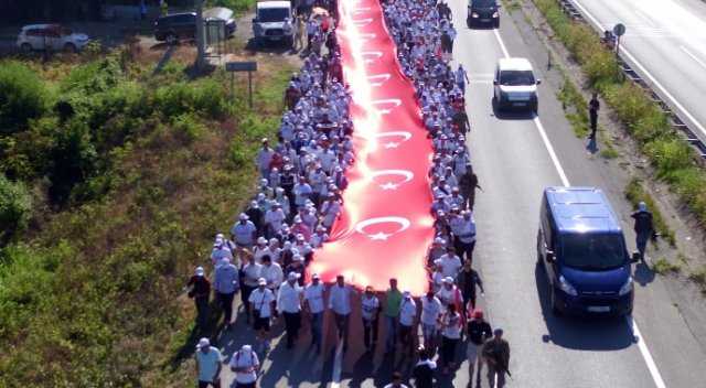 Adalet Yürüyüşü havadan görüntülendi Adalet Yürüyüşü havadan görüntülendi