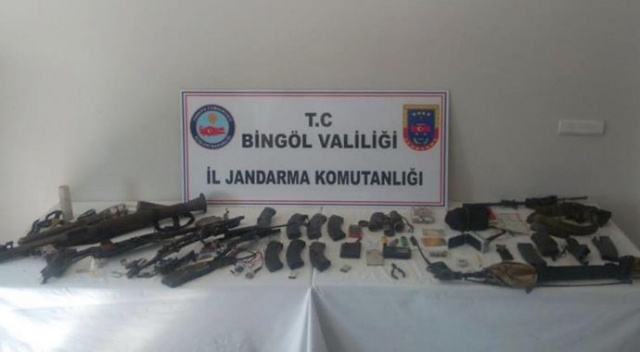 Bingöl’de teröristlere ait mühimmat ele geçirildi