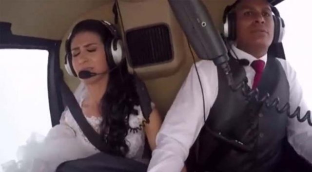 Gelini taşıyan helikopter düştü: 4 ölü