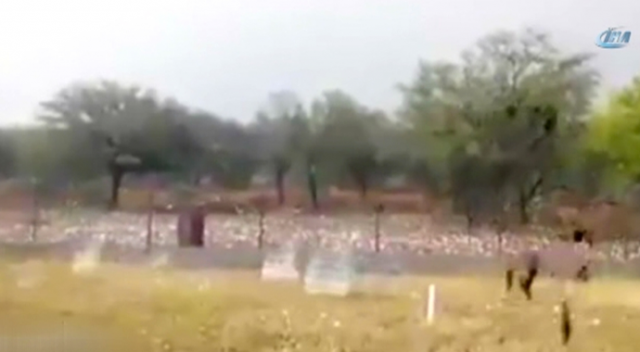 İspanya’da golf topu büyüklüğünde dolu yağdı İspanya’da golf topu büyüklüğünde dolu yağdı
