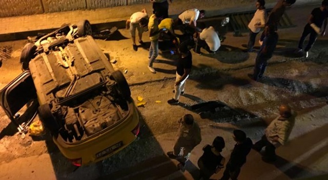 Üsküdar'da taksi alt geçide uçtu: 3 yaralı