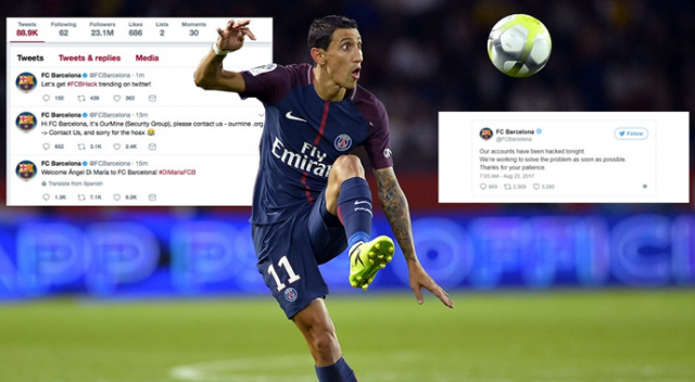"Barcelona'ya hoş geldin Di Maria" "Barcelona'ya hoş geldin Di Maria"