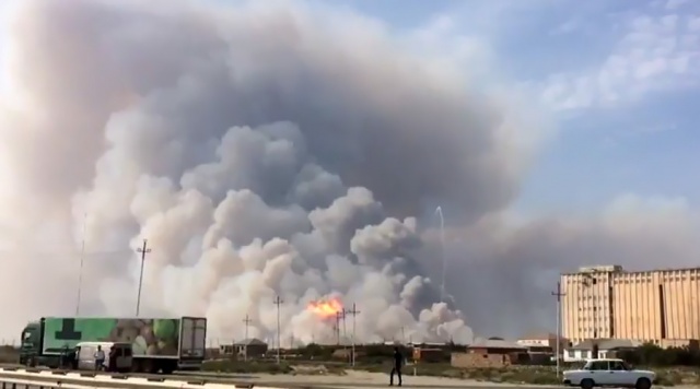 Azerbaycan&#039;da askerî birlikte patlama