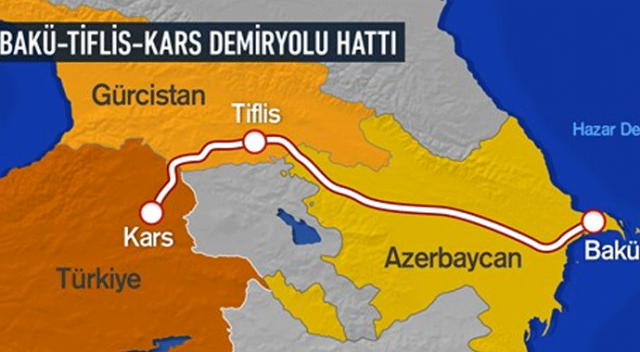 Bakü-Tiflis-Kars demiryolu hattında ilk resmî sefer düzenlenecek Bakü-Tiflis-Kars demiryolu hattında ilk resmî sefer düzenlenecek