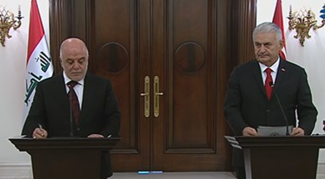 Başbakan Yıldırım ve İbadi'den ortak açıklama Başbakan Yıldırım ve İbadi'den ortak açıklama