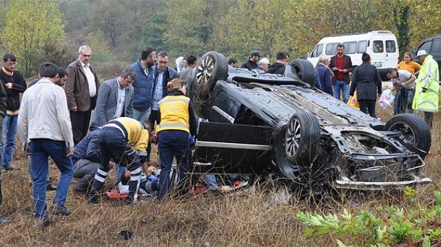 Yağışla gelen kaza