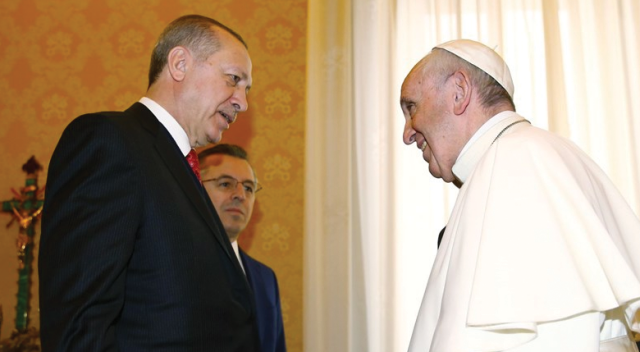 Erdoğan-Papa görüşmesinde ABD'nin Kudüs kararı ele alındı Erdoğan-Papa görüşmesinde ABD'nin Kudüs kararı ele alındı