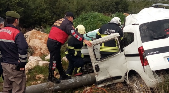 Kontrolden çıkıp beton direğe çarpan sürücü hayatını kaybetti