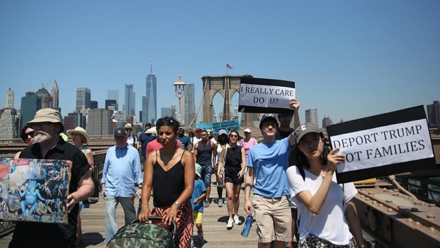 ABD'de Trump'ın göçmen politikası protesto edildi ABD'de Trump'ın göçmen politikası protesto edildi