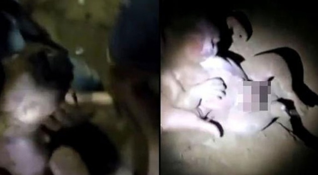 Toprağın altına gömülen bebek sekiz saat sonra canlı çıkarıldı!