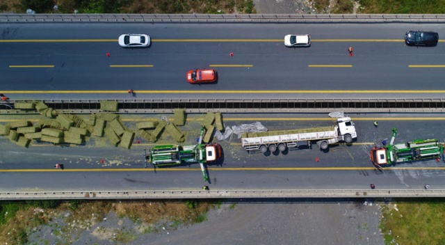 TEM Otoyolu'nda feci kaza!