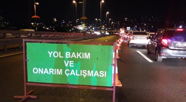 Haliç Köprüsü metrobüs yolunda çalışma başladı