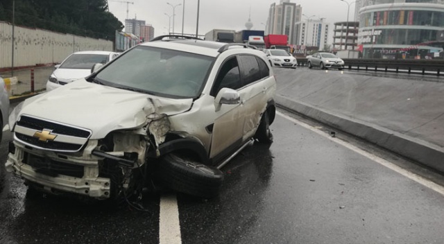 E-5&#039;te kaygan zemin kaza getirdi: 2 yaralı
